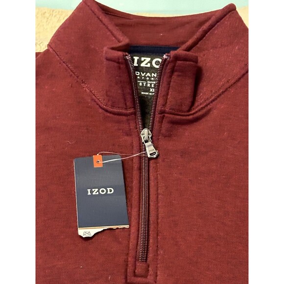 IZOD Advantage Performance Stretch Men's Full Zip Softshell Red Jacket Size XL - Picture 4 of 9